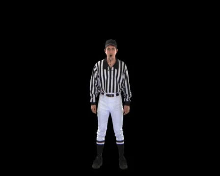Referee giving touchdown signal Stock Footage 754492