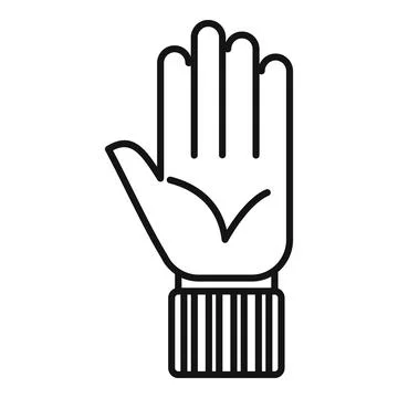 Referee hand icon outline . Game judge Stock Illustration