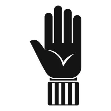Referee hand icon simple . Game judge Stock Illustration