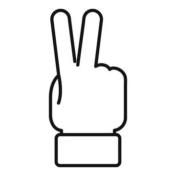 Referee hand sign icon outline . Game judge Stock Illustration
