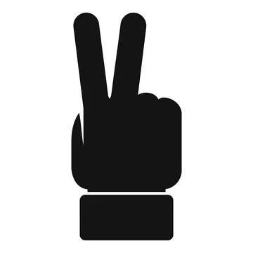 Referee hand sign icon simple . Game judge Stock Illustration