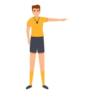 Referee icon, cartoon style Stock Illustration