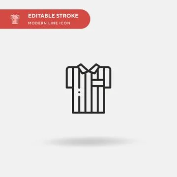 Referee Jersey Simple vector icon. Illustration symbol design template for we Stock Illustration