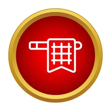 Referee penalty flag icon indicating game foul Stock Illustration
