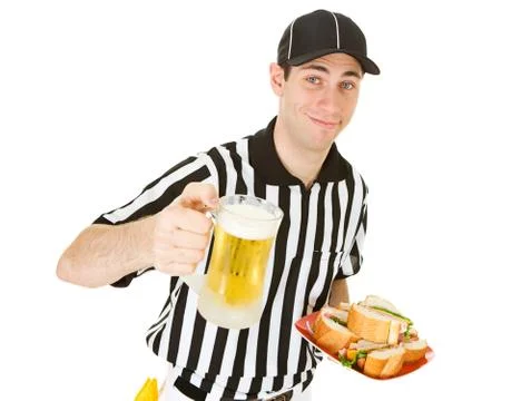 Referee: ref with game day food Stock Photos
