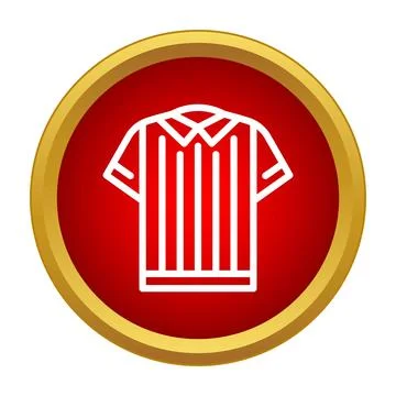 Referee shirt icon representing fair play and rules Stock Illustration