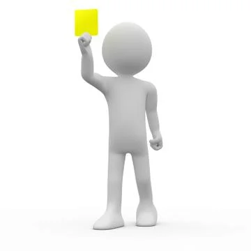 Referee showing yellow card Stock Illustration