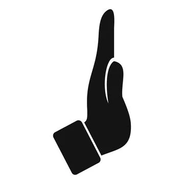 Referee stop sign icon simple . Arm penalty Stock Illustration