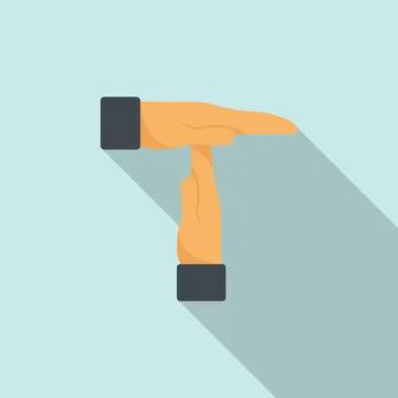 Referee time out sign icon flat . Soccer card Stock Illustration