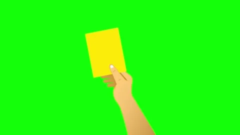 Referee Yellow and Red Cards Animation Stock Footage 334660721