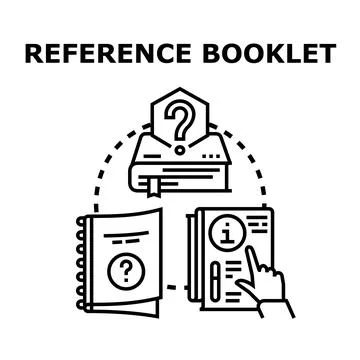 Reference booklet providing information guidance and support Stock Illustration