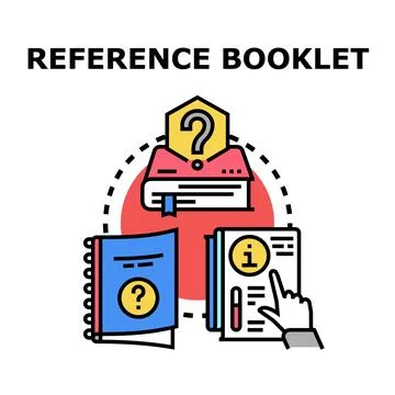 Reference booklet providing information guidance and support Stock Illustration