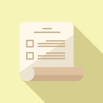 Reference exam icon flat vector. Student book Stock Illustration