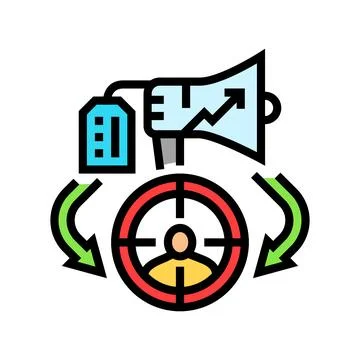 Reference groups consumer behavior color icon vector illustration Stock Illustration