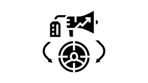Reference groups consumer behavior glyph icon animation Stock Footage 326148039