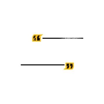 Reference or opinion blank lines, quote brackets Stock Illustration