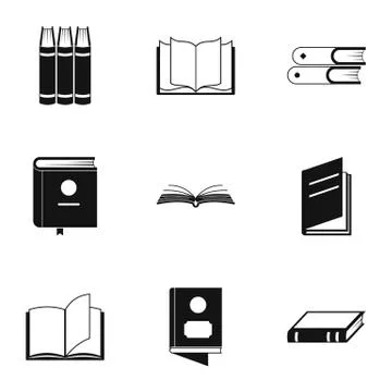 Reference point icons set, simple style Ilustración de archivo