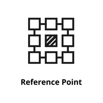 Reference Point Line Icon Illustrazione stock