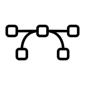 The reference points of the icon vector. Isolated contour symbol illustration Stock Illustration