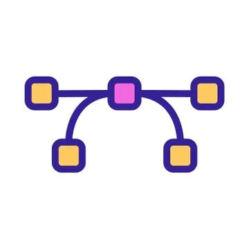 The reference points of the icon vector. Isolated contour symbol illustration Stock Illustration