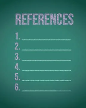 References chalk board illustration Stock Illustration