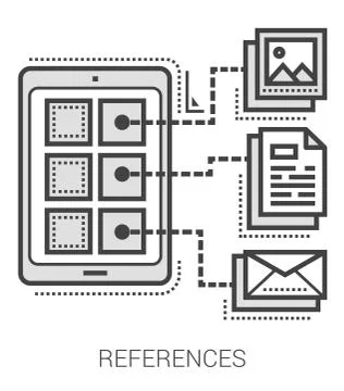 References line icons Stock Illustration