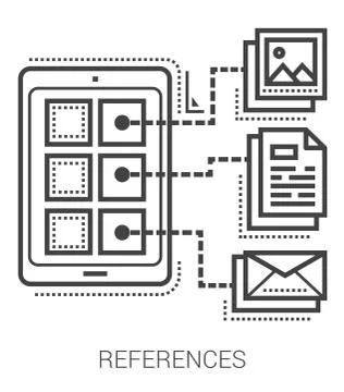 References line icons Stock Illustration