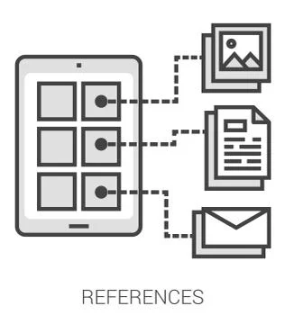 References line infographic Stock Illustration