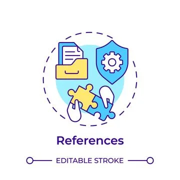 References multi color concept icon Stock Illustration