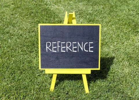 References or reference symbol. Concept word Reference on beautiful black b.. Stock Photos