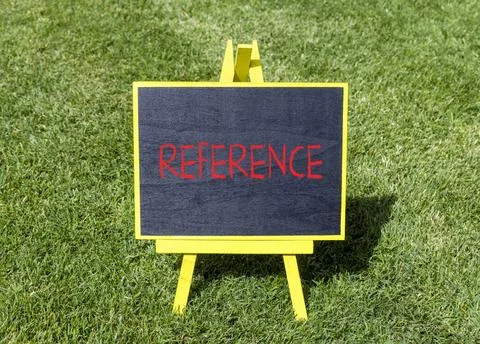 References or reference symbol. Concept word Reference on beautiful black b.. Stock Photos