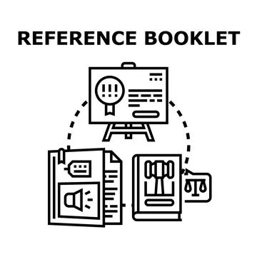 Referencing important information resources and guiding documentation Stock Illustration