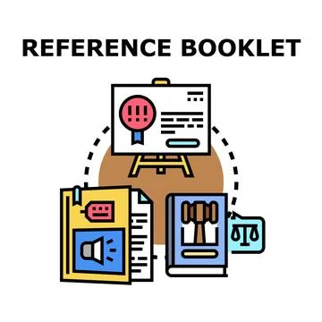 Referencing important information resources and guiding documentation Stock Illustration
