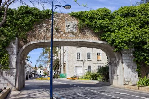Referendum Gate in Gibraltar 스톡 사진