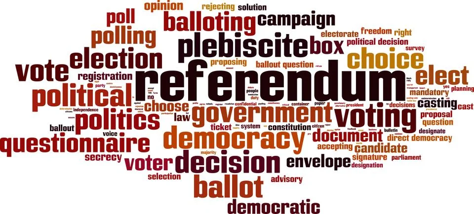 Referendum word cloud Stock Illustration
