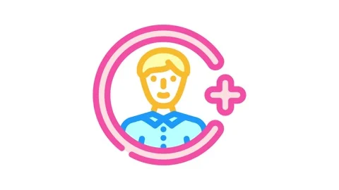 Referral affiliate program color icon animation Video stock 327256983