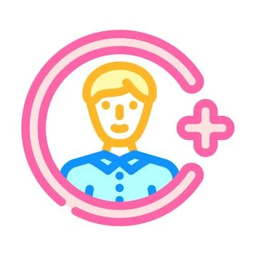 Referral affiliate program color icon vector illustration 스톡 일러스트