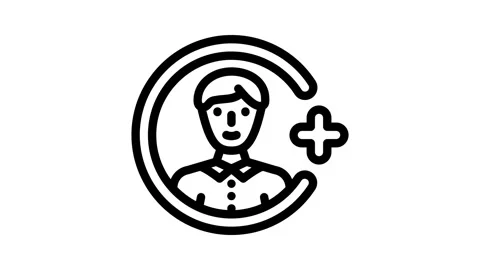 Referral affiliate program line icon animation Video stock 326748702