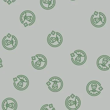 Referral affiliate program line vector seamless pattern 스톡 일러스트