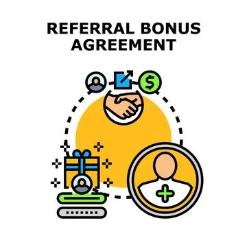 Referral bonus agreement program concept illustration 库存插图