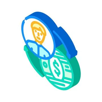 Referral bonus isometric icon vector illustration Stock Illustration
