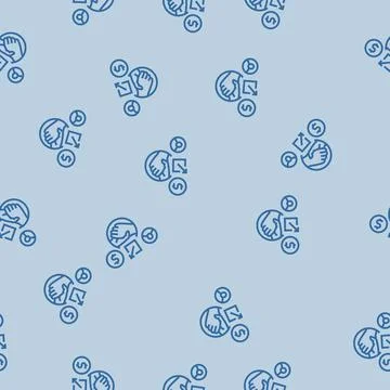 Referral bonus line seamless pattern Stock Illustration