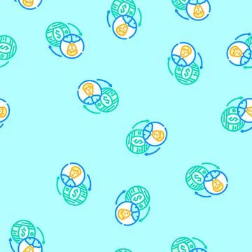 Referral bonus vector seamless pattern Illustrazione stock