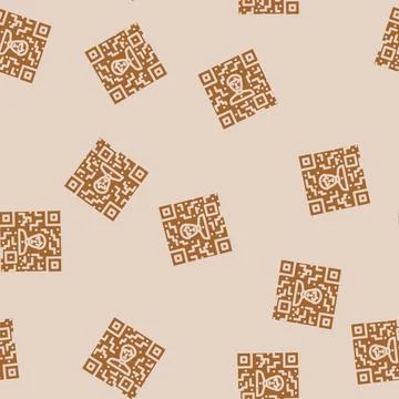 Referral code affiliate program glyph vector seamless pattern Illustrazione stock