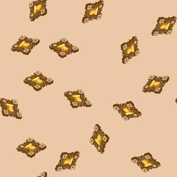 Referral code affiliate program isometric icon seamless pattern Illustration