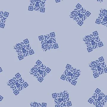 Referral code affiliate program line vector seamless pattern Stock Illustration