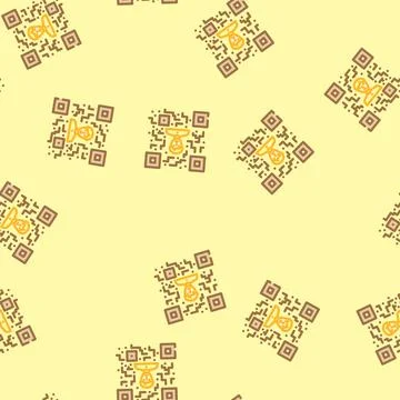 Referral code affiliate program vector seamless pattern Stock Illustration