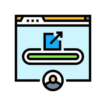 Referral code color icon vector illustration Stock-Illustration
