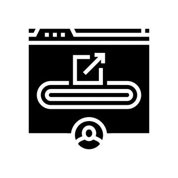 Referral code glyph icon vector illustration Stock-Illustration