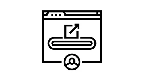 Referral code line icon animation Stock Footage 326121918